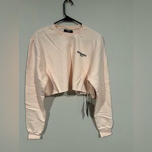 Bananas Monkey Ice Pink  Women’s Crop Size L/XL